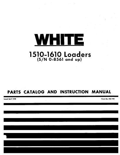 AGCO 1510 1610 Loader Operator Manual 432743 English