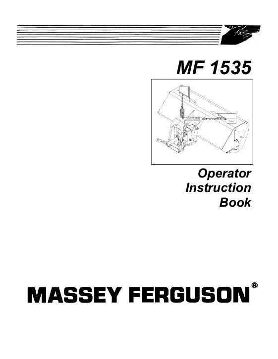 AGCO 1535 Rotary Broom (72, requires subframe) Operator Manual 4316269M2 English