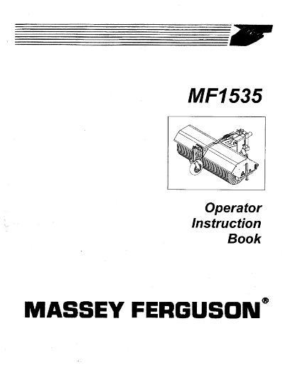 AGCO 1535 Rotary Broom (requires subframe) Operator Manual 4263889M1 English