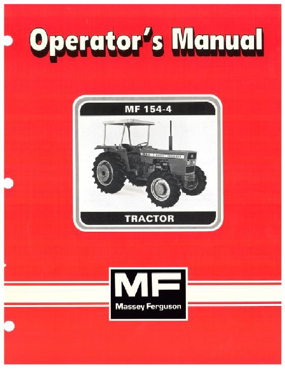 AGCO 154-4 Tractor Operator Manual 1448588M1 English