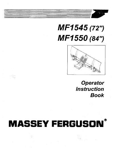 AGCO 1545 1550 Dozer Blade (requires subframe) Operator Manual 4263899M1 English