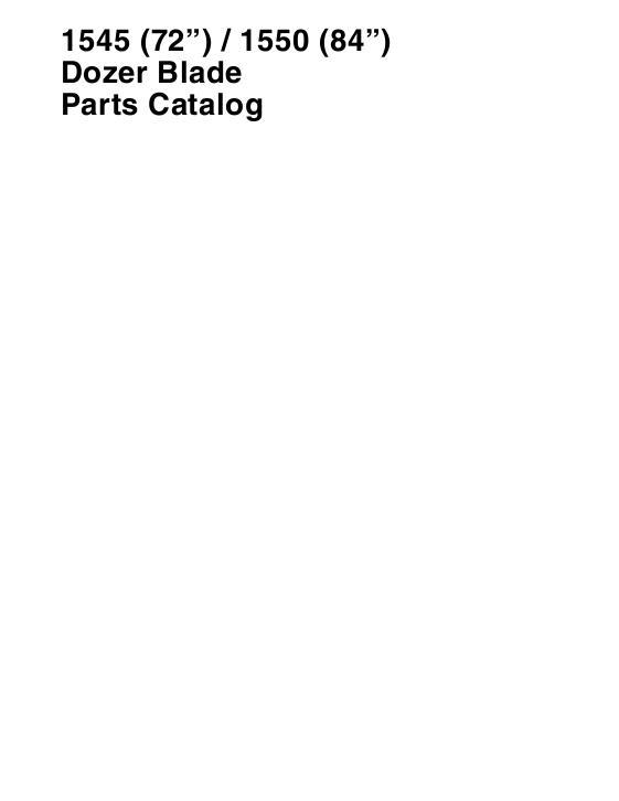 AGCO 1545 1550 Dozer Blade (requires subframe) Parts Book 4263969M2 English