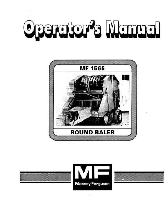 AGCO 1565 Round Baler Operator Manual 1449101M1 English