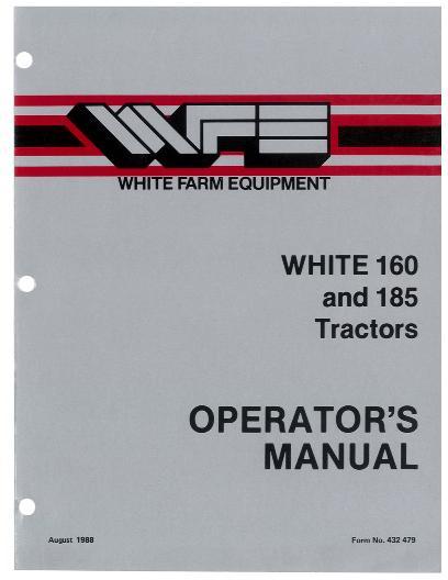 AGCO 160 185 Tractor Operator Manual 432479 English