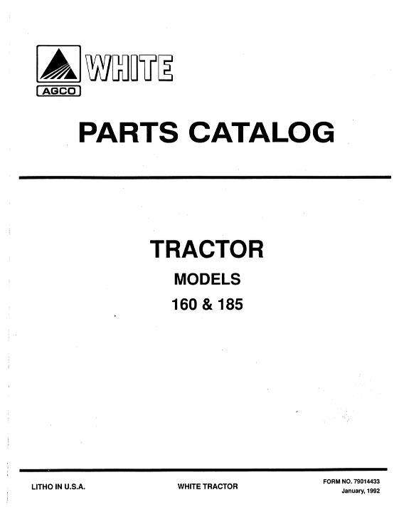 AGCO 160 185 Tractor Parts Book 79014433 English