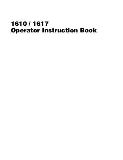 AGCO 1610 1617 Tedder (pull-type, 3 point) Operator Manual 700722941B English