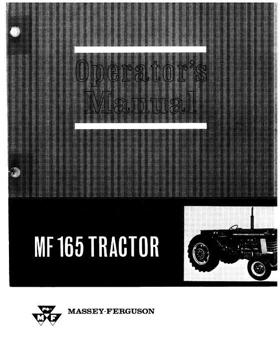 AGCO 165 Tractor (Continental gas) Operator Manual 690679M3 English
