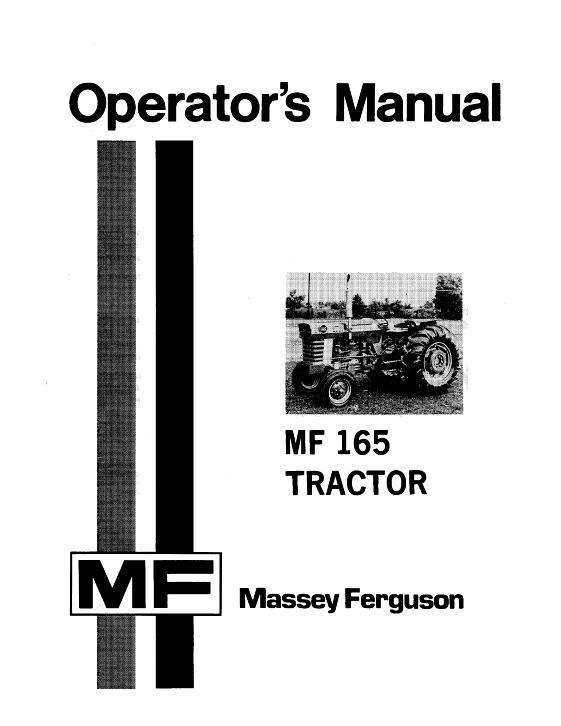 AGCO 165 Tractor (Perkins gas & diesel) Operator Manual 1448078M4 English