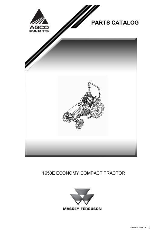 AGCO 1650E Compact Tractor Parts Book 652481A English