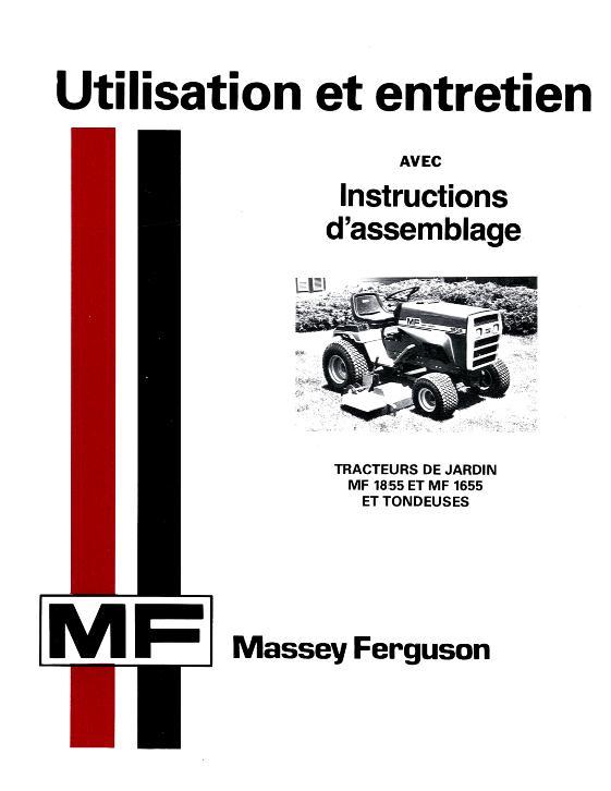 AGCO 1655 1855 Lawn Tractor Operator Manual 1448382F1 French