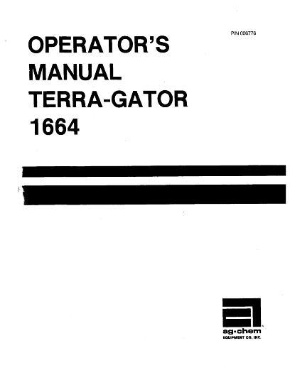 AGCO 1664 TerraGator (chassis) Operator Manual AG006776 English