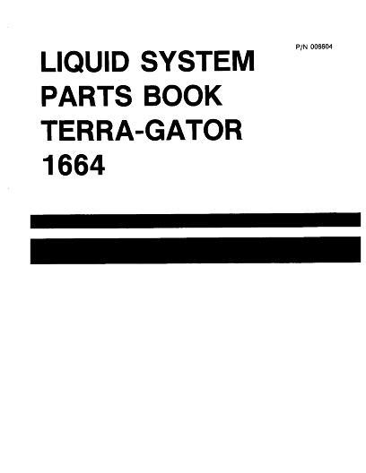 AGCO 1664 TerraGator (liquid system) Parts Book AG006604 English