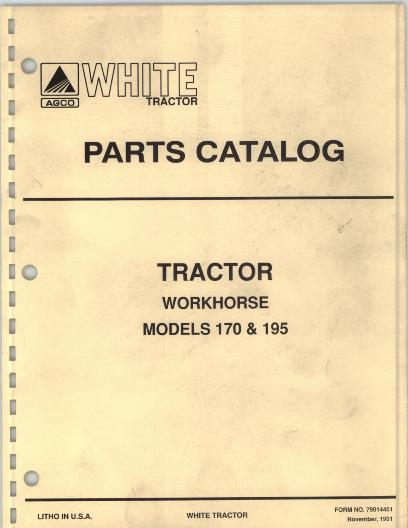 AGCO 170 195 Workhorse Tractor Parts Book 79014461 English
