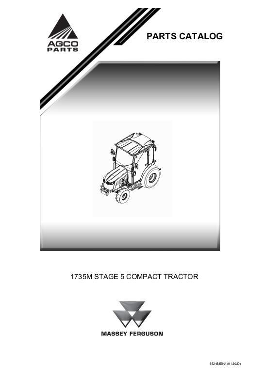AGCO 1735M Compact Tractor (stage V, EAME only) Parts Book 652458A English