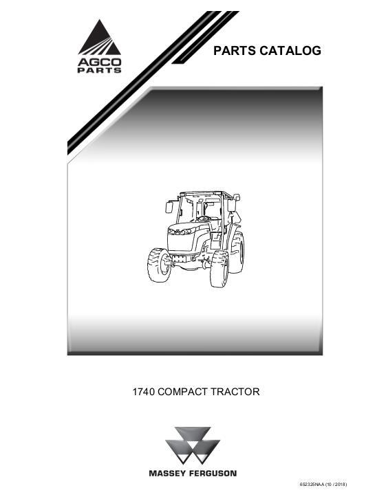 AGCO 1740 Compact Tractor Parts Book 652325A English