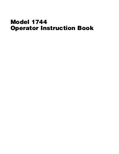 AGCO 1744 Round Baler Operator Manual 700722641D English