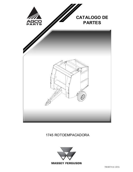 AGCO 1745 Round Baler Parts Book 79035811H Spanish