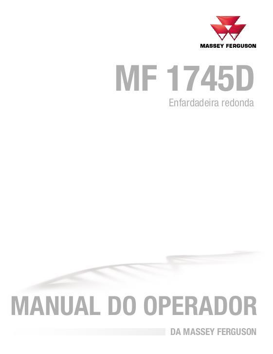 AGCO 1745D Round Baler Operator Manual ACX2950270 Portuguese