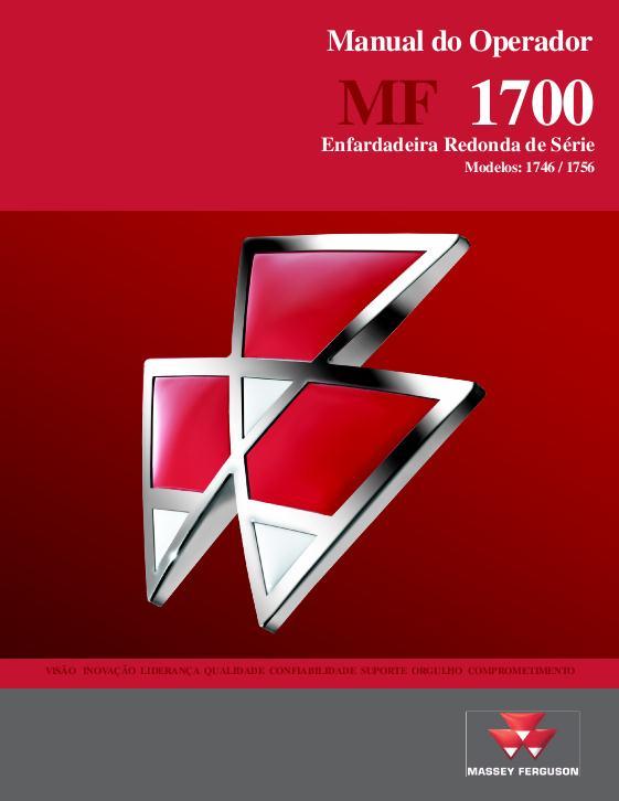 AGCO 1746 1756 Round Baler Operator Manual 6290400M1 Portuguese