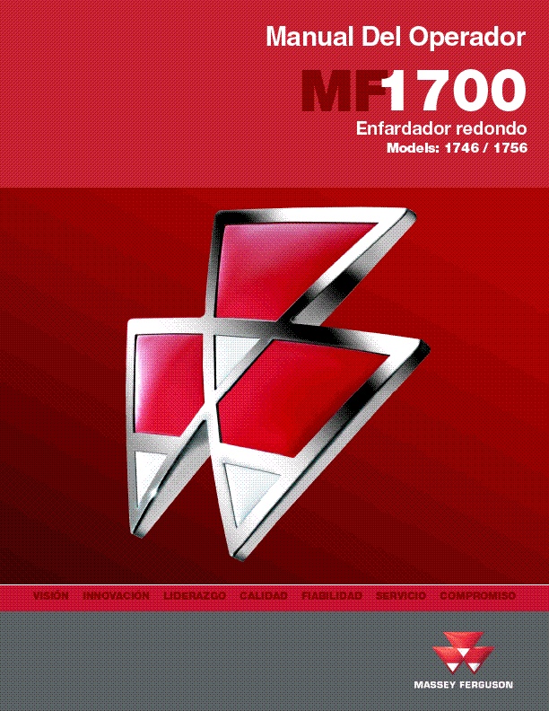 AGCO 1746 1756 Round Baler Operator Manual 700731419C Spanish