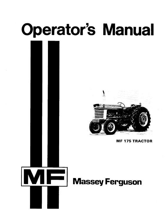 AGCO 175 Tractor (Perkins gas & diesel) Operator Manual 1448072M4 English
