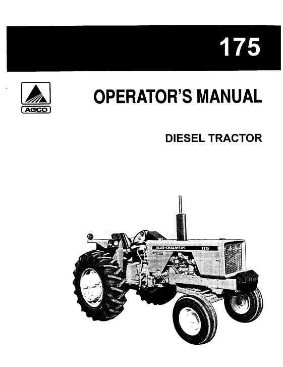 AGCO 175 Tractor (prior sn 2151) Operator Manual 79004709 English