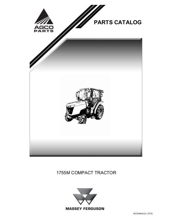 AGCO 1755M Compact Tractor Parts Book 652234NAA English