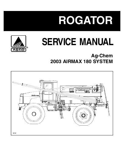 AGCO 180 AirMax RoGator (system, 2003 to 2014) Service Manual AG727570 English