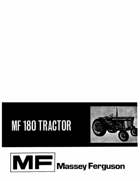AGCO 180 Tractor (Continental gas) Operator Manual 690681M1 English