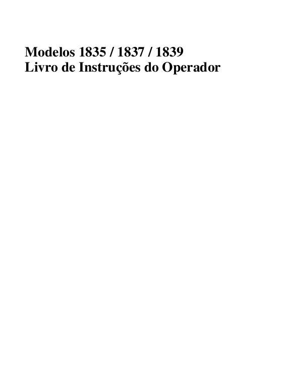 AGCO 1835 1837 1839 Baler Operator Manual 79035377F Portuguese
