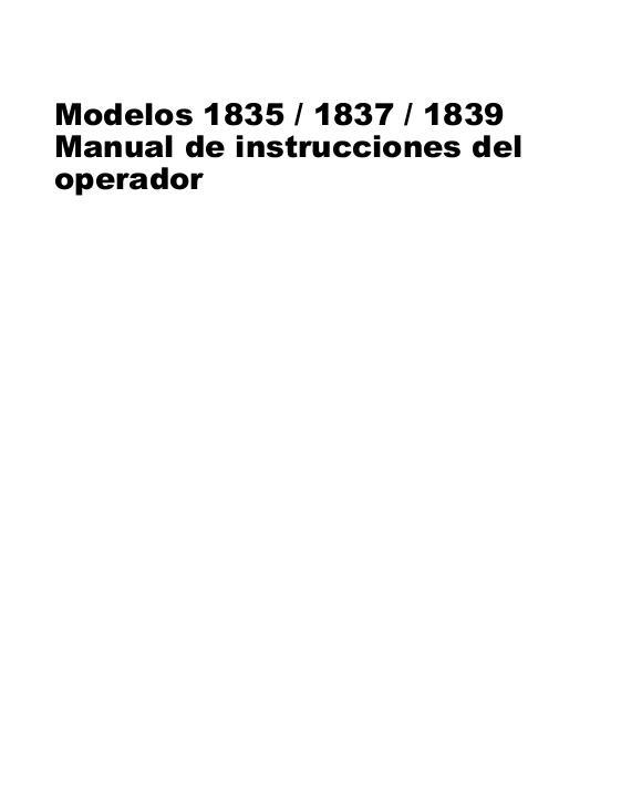 AGCO 1835 1837 1839 Rectangular Baler Operator Manual 700723997F Spanish