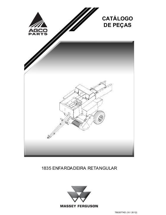 AGCO 1835 Rectangular Baler Parts Book 79035774D Portuguese