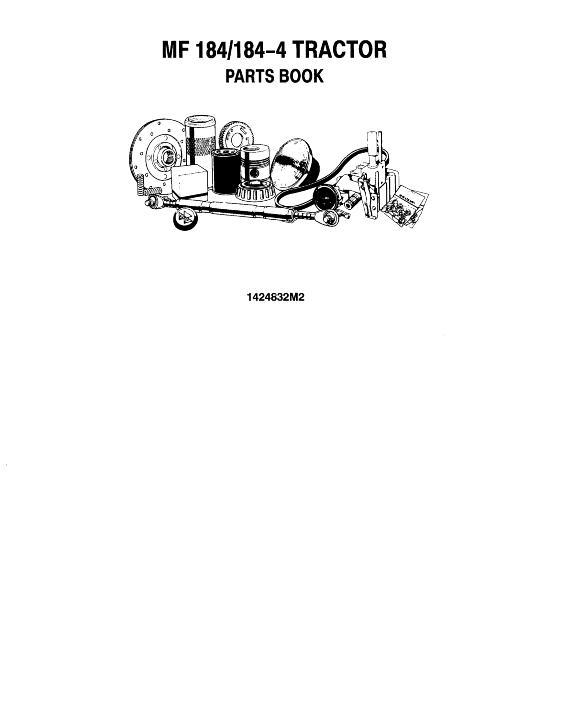 AGCO 184-4 Tractor Parts Book 1424832M2 Multiple