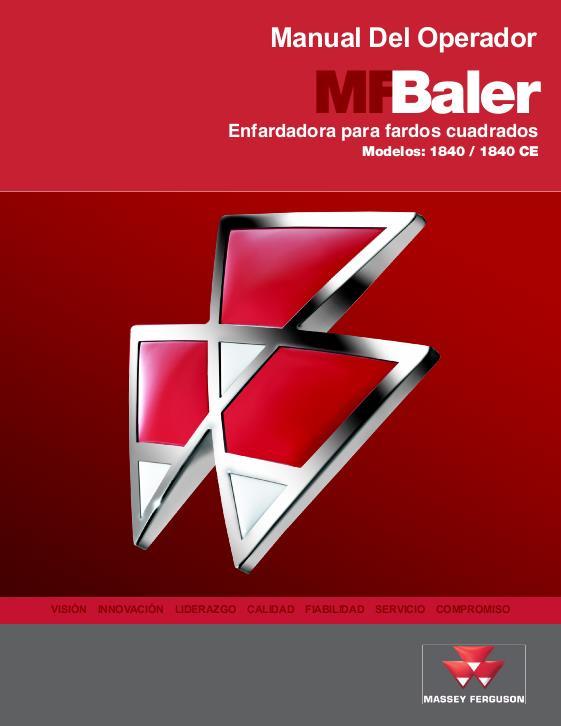 AGCO 1840 Baler Operator Manual 700741552A Spanish