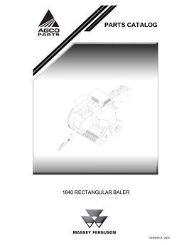 AGCO 1840 Rectangular Baler Parts Book 79035909G English