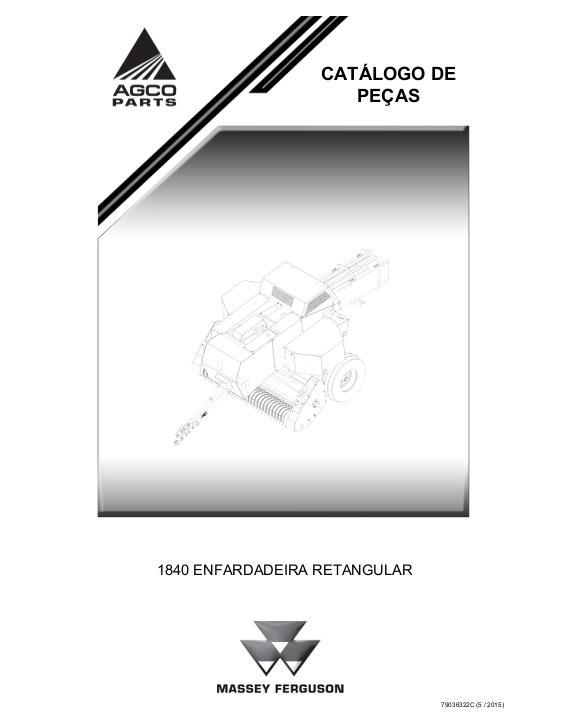 AGCO 1840 Rectangular Baler Parts Book 79036322C Portuguese