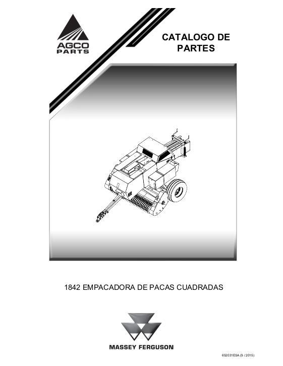AGCO 1842 Rectangular Baler Parts Book 652031ESA Spanish