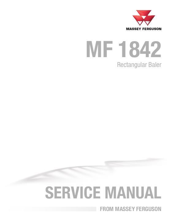 AGCO 1842 Rectangular Baler Service Manual 4283594M1 English