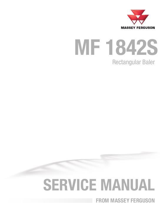 AGCO 1842S Small Square Baler Service Manual 4283697M1 English