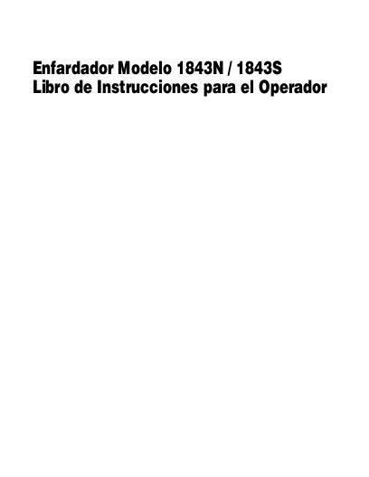 AGCO 1843N 1843S Baler Operator Manual 700729843A Spanish