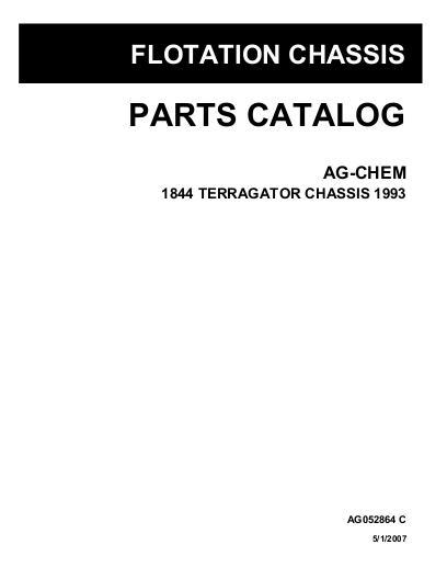 AGCO 1844 TerraGator (chassis, 1993) Parts Book AG052864C English
