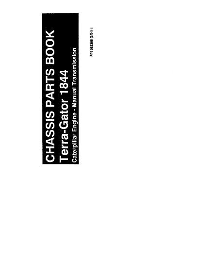 AGCO 1844 TerraGator (chassis, Cat, man trans) Parts Book AG053386 English