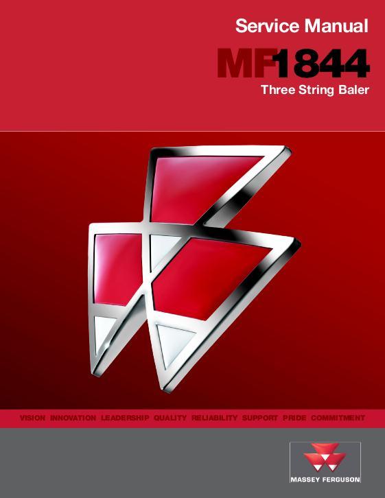 AGCO 1844S 1844N Baler Service Manual 4283475M2 English