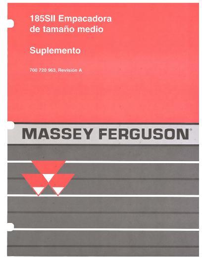 AGCO 185 Baler (Series 2, supplement) Operator Manual 700720963A Spanish