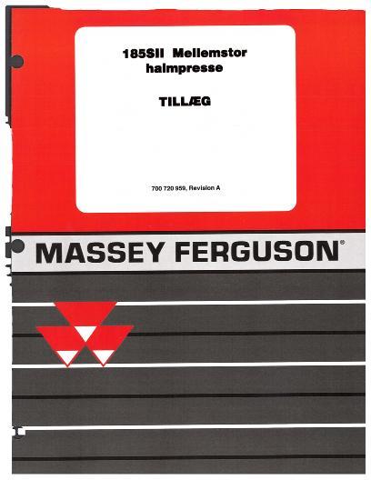AGCO 185 S2 Baler Operator Manual 700720959A Danish
