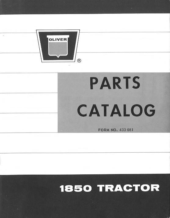 AGCO 1850 Tractor Parts Book 433081 English