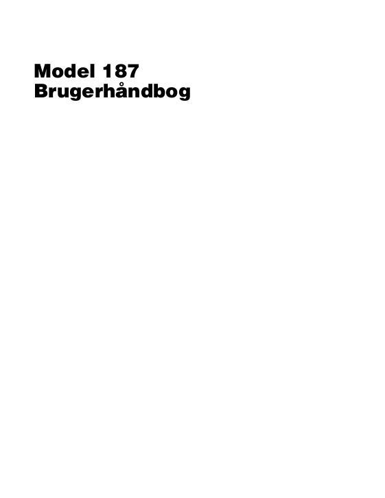AGCO 187LB Baler (with BC electronics, CE) Operator Manual 700722505E Danish