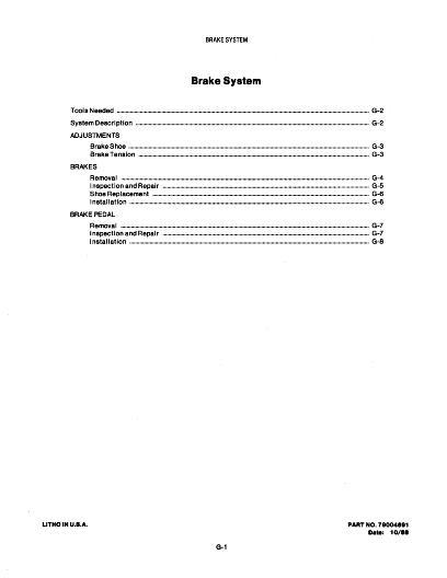 AGCO 1918 1920 Lawn Tractor Brakes (section) Service Manual 79004691 English