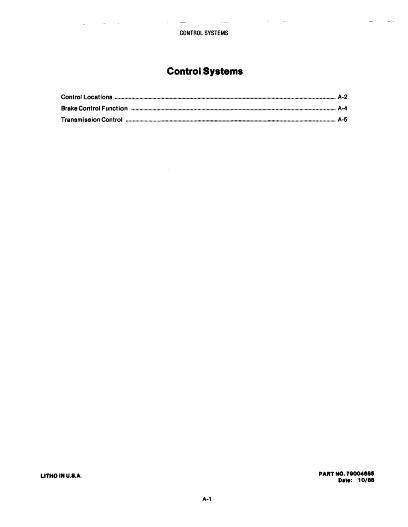 AGCO 1918 1920 Lawn Tractor Control System (section) Service Manual 79004685 English