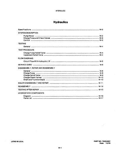 AGCO 1918 1920 Lawn Tractor Hydrostat (section) Service Manual 79004697 English